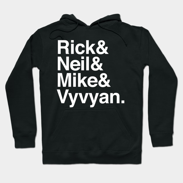 The Young Ones Names List Fanart Design Hoodie by DankFutura